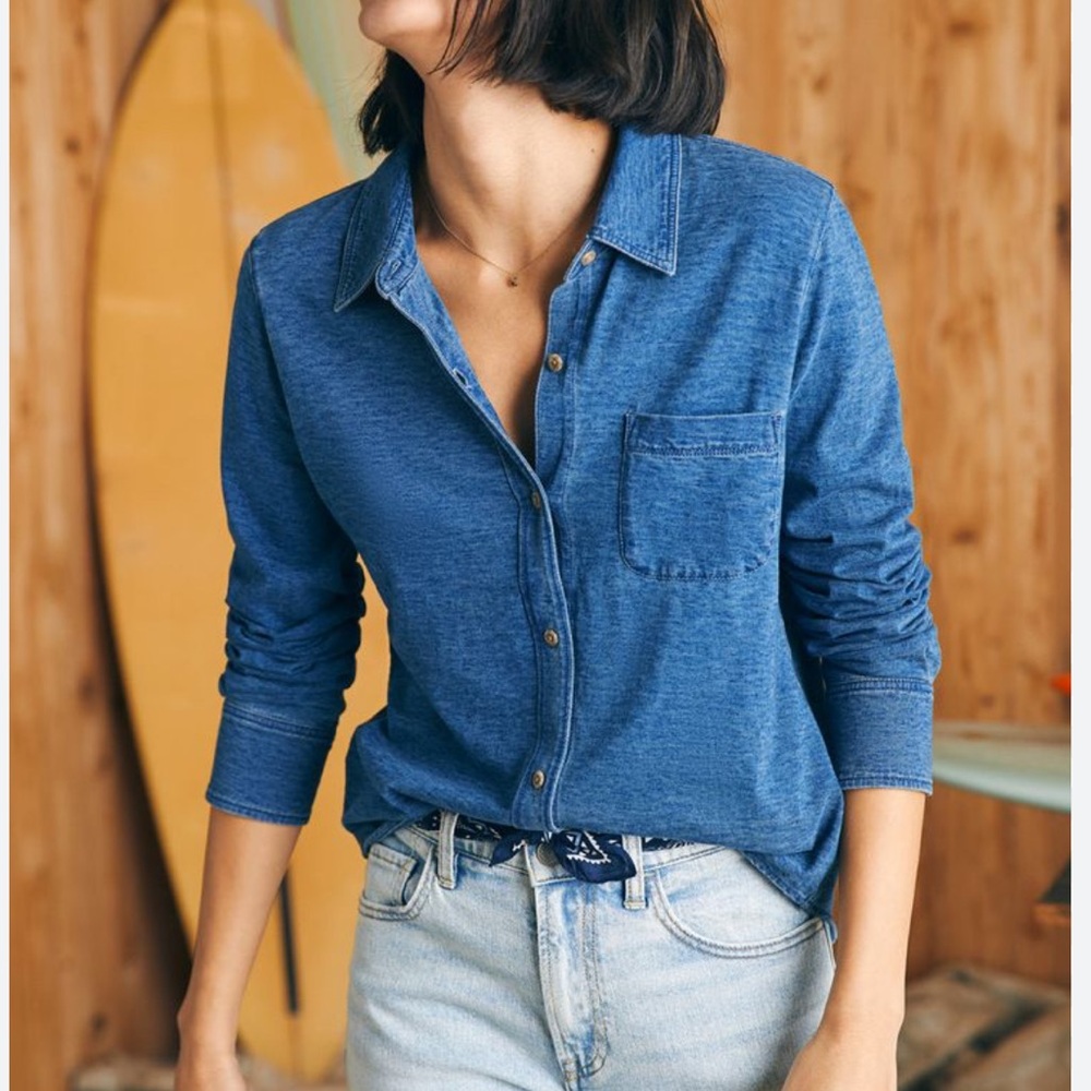 Faherty Sun Washed Knit Shirt